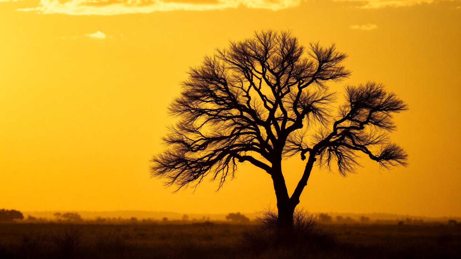 South African landscape at golden hour